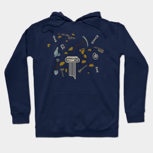 Archaeology Blue Hoodie